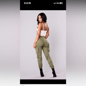 Kalley Cargo Pants - Olive
